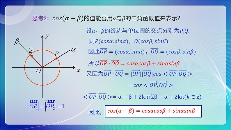 人教B版（2019）高中数学必修第三册8.2.1 两角和与差的余弦 课件05