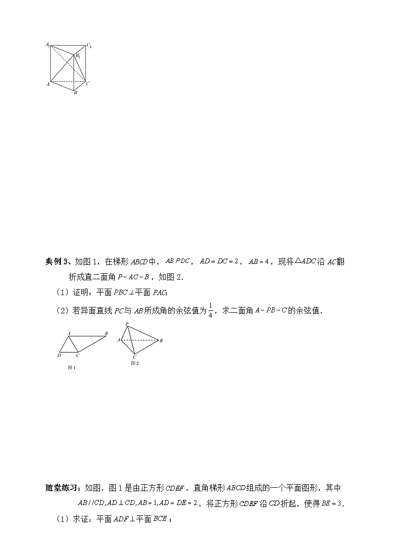 2025年高考数学二轮专题复习（讲义）--空间向量和立体几何专题九（含解析）第3页