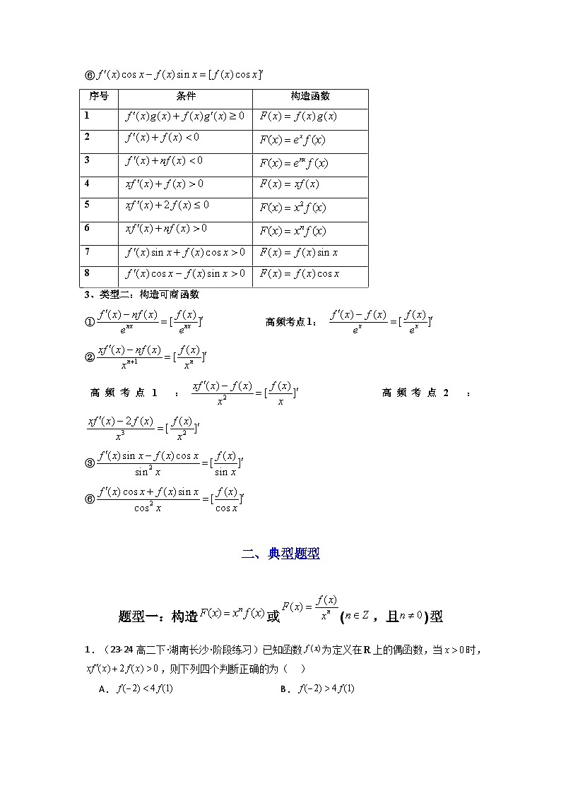 2024-2025学年高考数学复习解答题提优思路(全国通用)专题04构造函数法解决不等式问题(典型题型归类训练)(学生版+解析)第2页