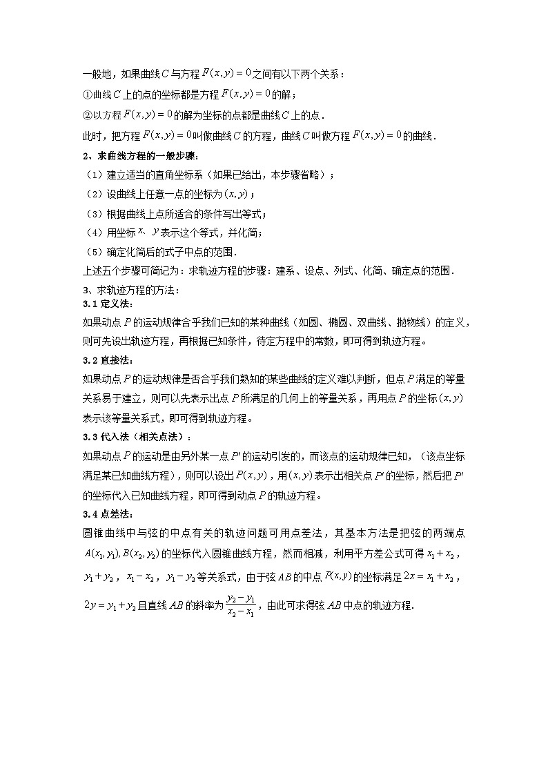 专题01 圆锥曲线中的轨迹方程问题(典型题型归类训练) (原卷版）第2页