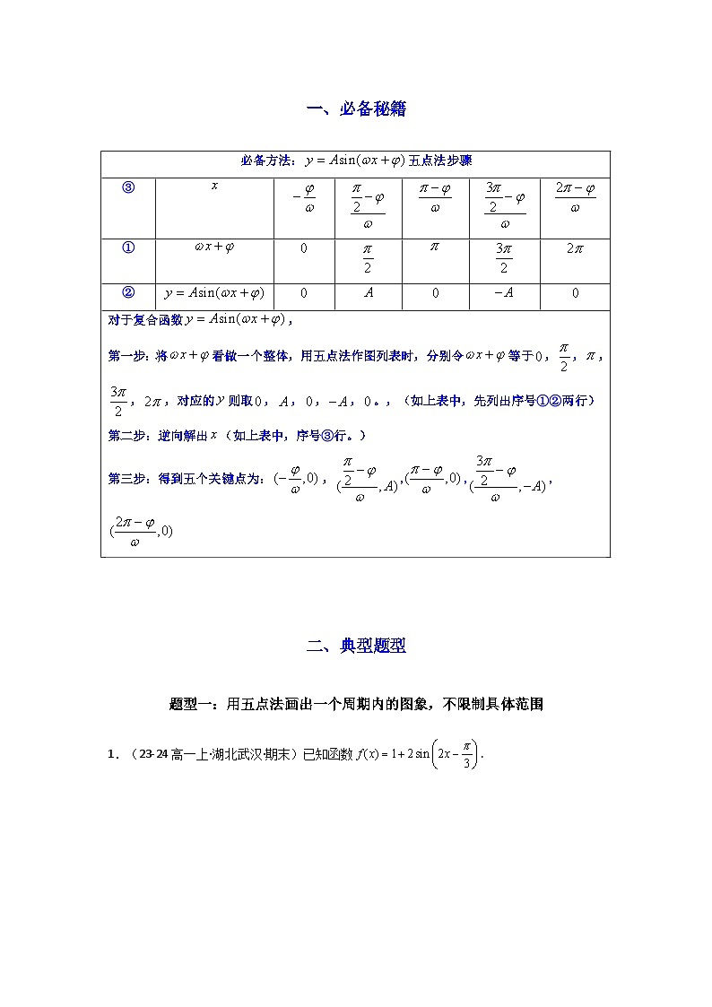专题02 三角函数的图象与性质（五点法作图）(典型题型归类训练)(解析版）第2页