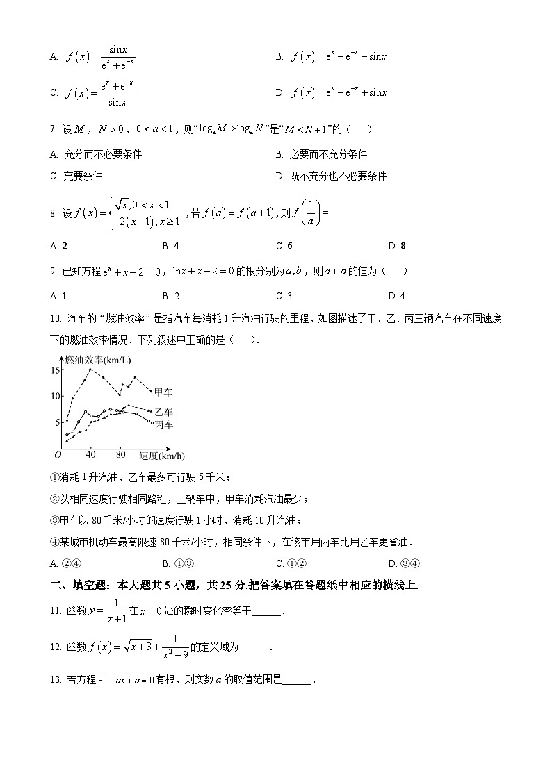 北京市第一六一中学2024-2025学年高三上学期10月阶段测试数学试卷 Word版无答案第2页