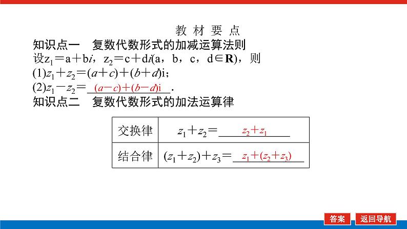 人教B版高中数学必修第四册10.2.1复数的加法与减法【课件】第5页