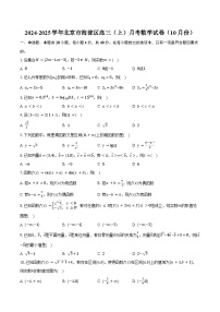 2024-2025学年北京市海淀区高三（上）月考数学试卷（10月份）（含答案）