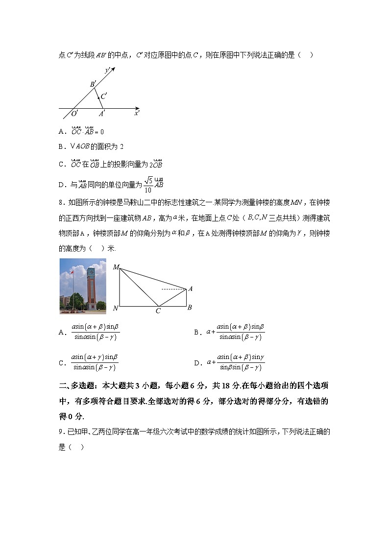 安徽省马鞍山市第二中学2024-2025学年高二上学期9月月考 数学试题（含解析）02