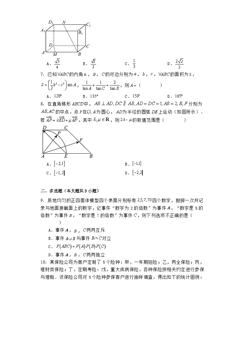 四川省遂宁市射洪中学校2024−2025学年高二（强基班）上学期开学考试 数学试题（含解析）第2页