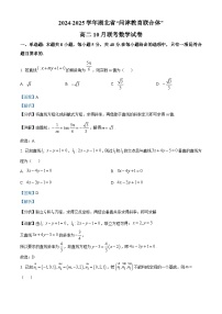 湖北省问津教育联合体2024-2025学年高二上学期10月联考数学试卷（Word版附解析）