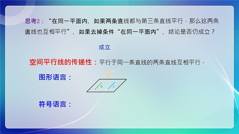 人教B版（2019）高中数学必修第四册11.3.1 平行直线与异面直线 课件第5页