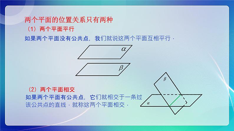 人教B版（2019）高中数学必修第四册11.3.3 平面与平面平行 课件第5页