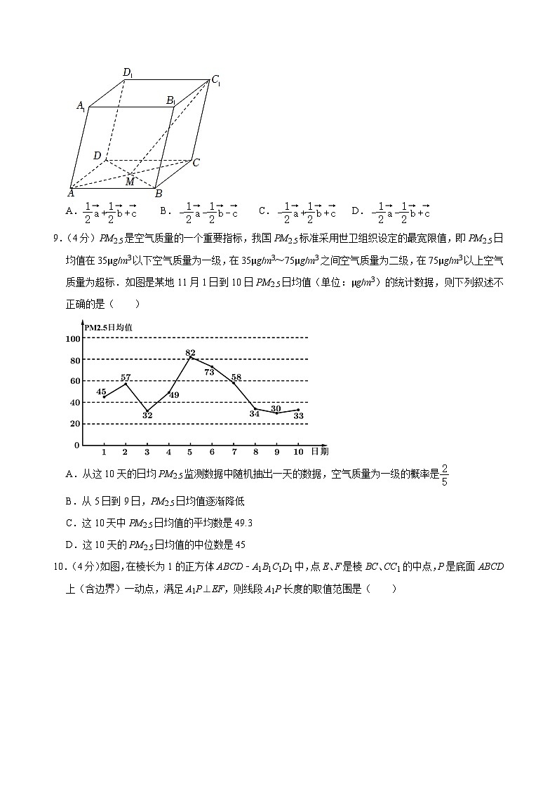 2022-2023学年北京市顺义区杨镇一中高二（上）期中数学试卷第2页