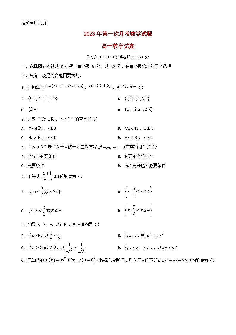 四川省成都市2023_2024学年高一数学上学期10月月考考试题含解析第1页