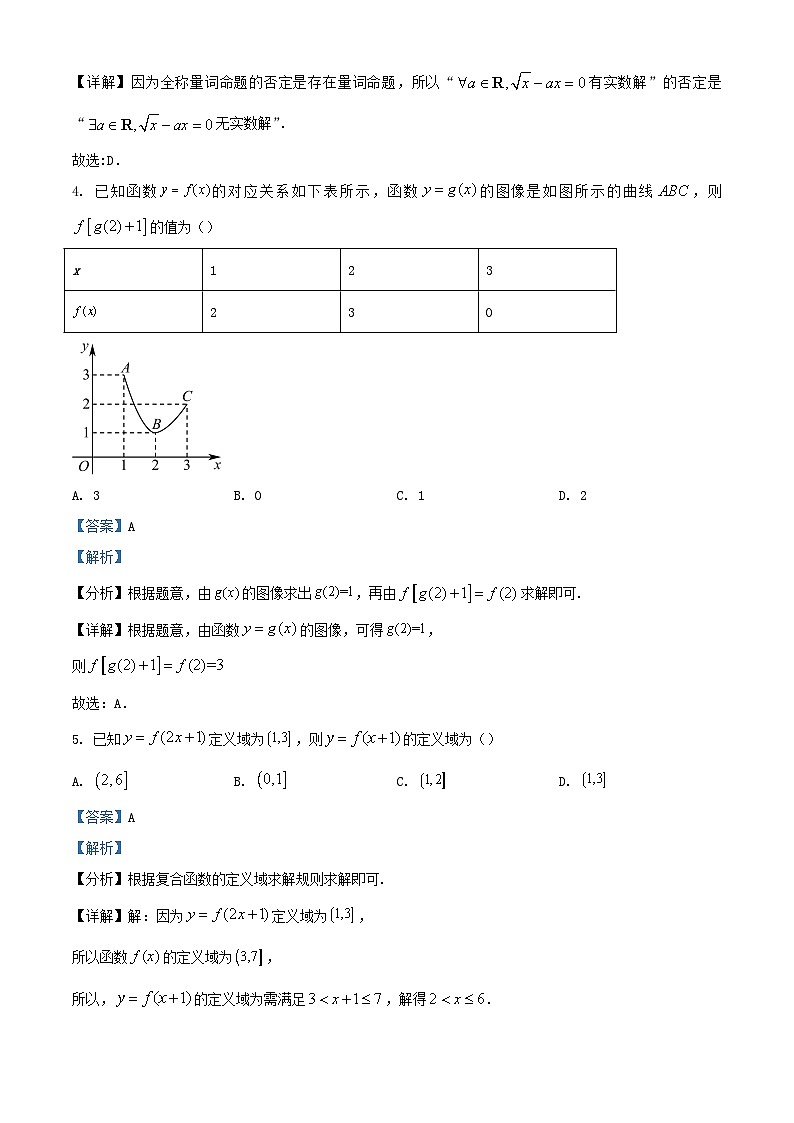 四川省达州市万源市2023_2024学年高一数学上学期10月月考试题含解析第2页