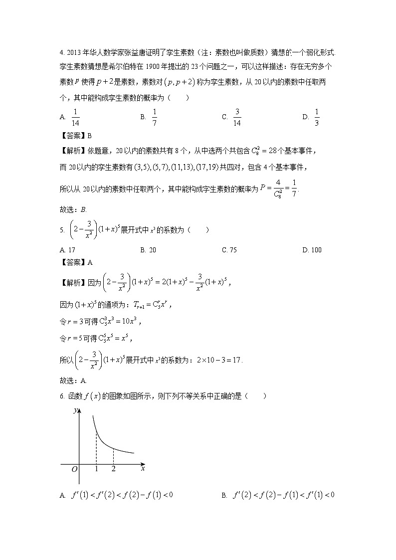 浙江省台州市六校联盟2023-2024学年高二下学期期中联考数学试卷（解析版）第2页
