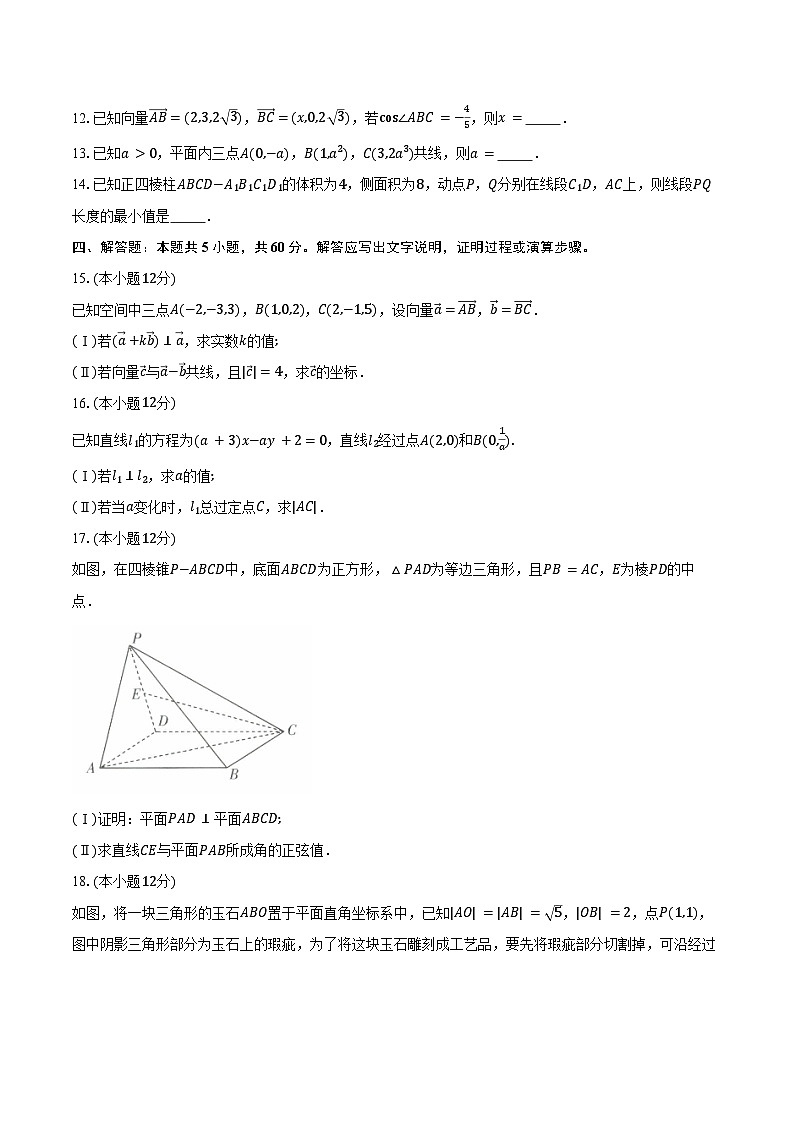 2024-2025学年河南省“天一大联考”10月高二上学期阶段性测试（一）数学试题（含答案）第3页