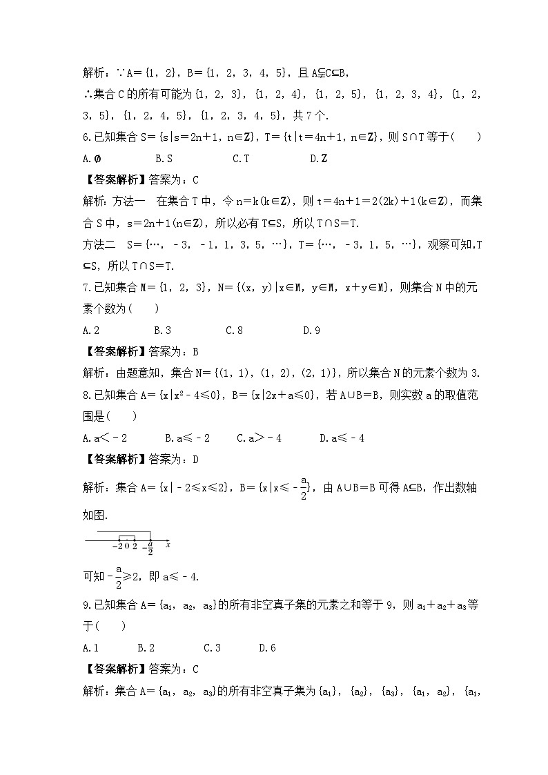 新高考数学考前考点冲刺精练卷01《集合》（2份，原卷版+教师版）02
