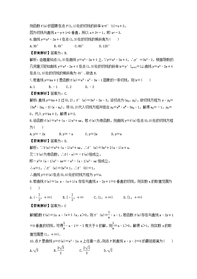新高考数学考前考点冲刺精练卷14《导数的运算》（教师版）第2页
