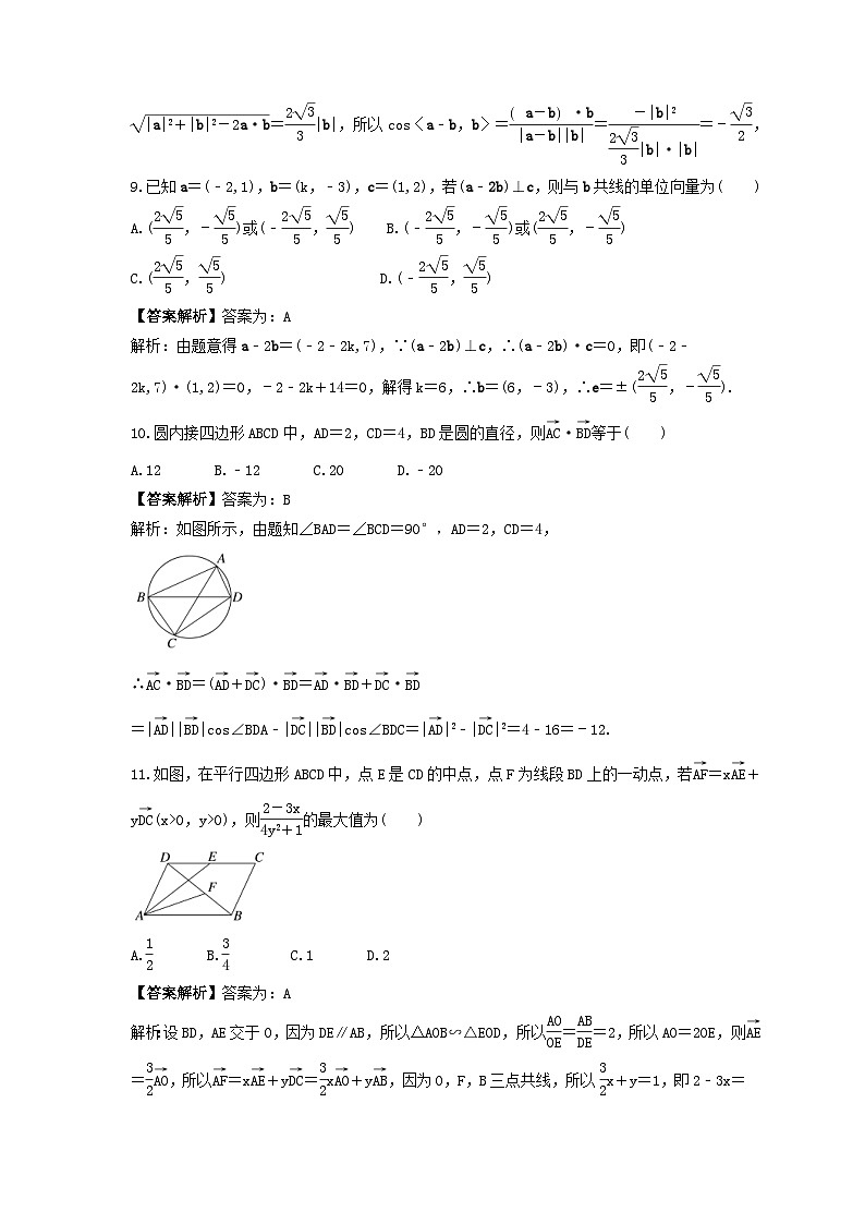 新高考数学考前考点冲刺精练卷30《平面向量的数量积》（教师版）第3页
