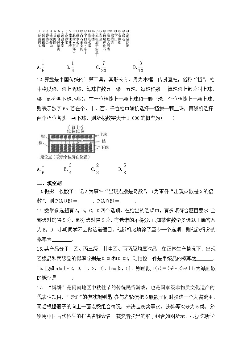 新高考数学考前考点冲刺精练卷61《古典概型、概率的基本性质》（原卷版）第3页