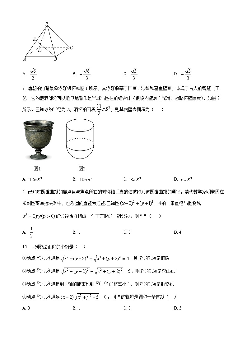 北京市十一学校2024-2025学年高二上学期第1学段考试数学试题 Word版无答案第2页
