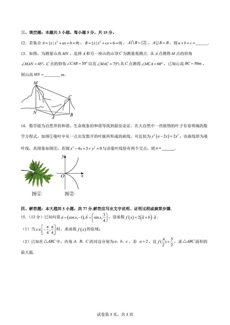 广东省华南师范大学附属中学2024-2025学年高三上学期11月综合测试（二）数学试题（PDF版附解析）第3页