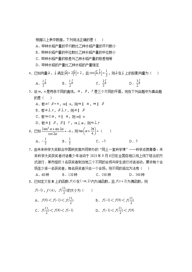 2025德宏州高三上学期开学定位监测试题数学含答案第2页