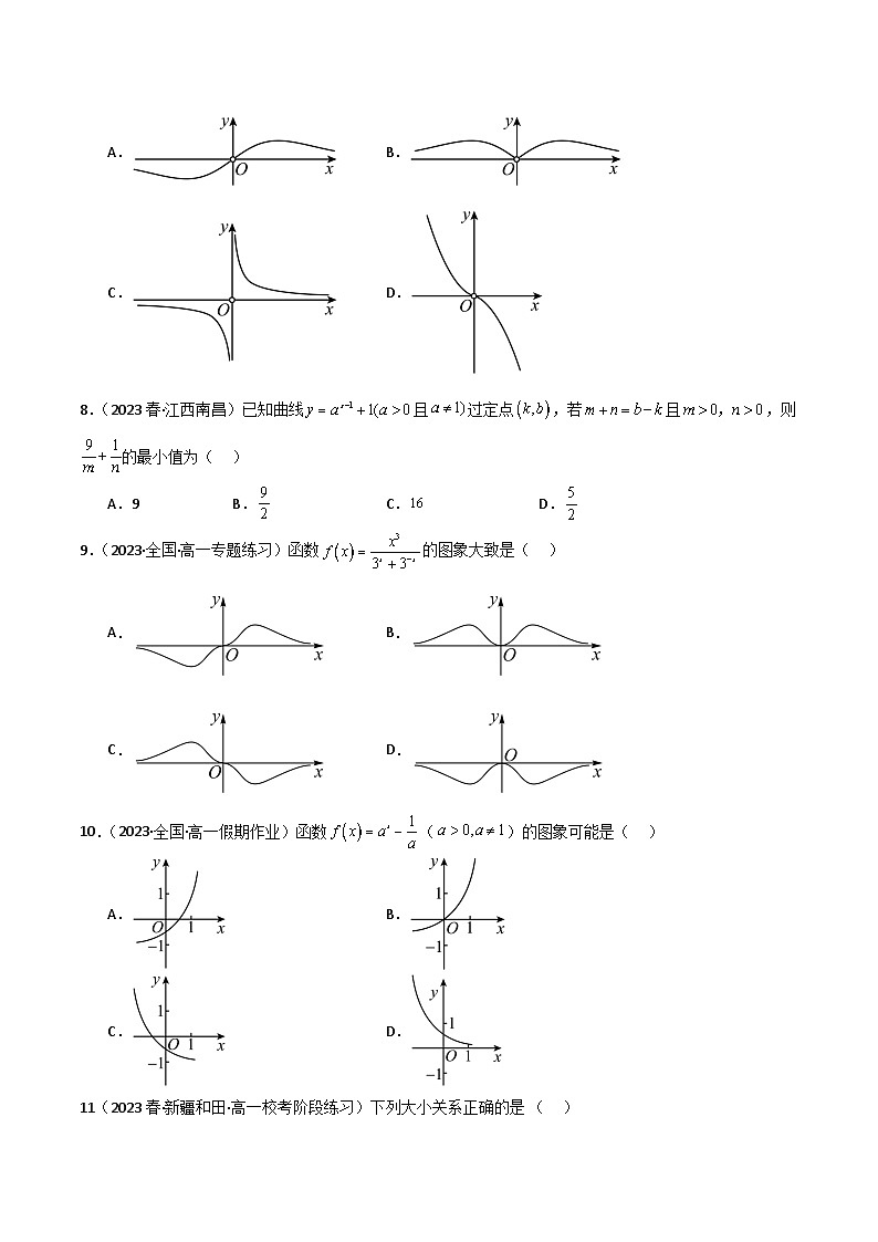 人教版高中数学必修一 精讲精练4.2 指数函数（精练）（原卷版）第2页