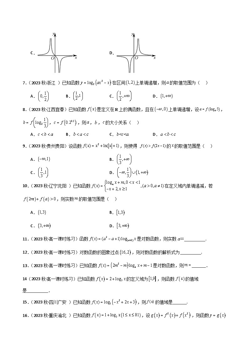 人教版高中数学必修一 精讲精练4.4 对数函数（精练）（原卷版）第2页