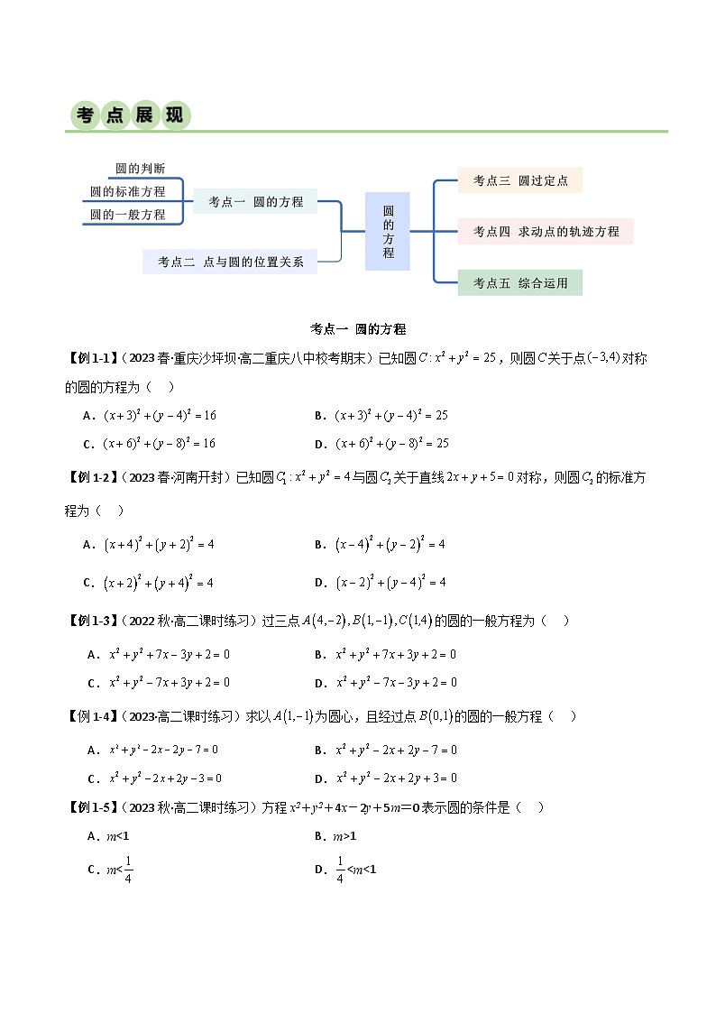 人教版高中数学选择性必修一 精讲精练2.4 圆的方程（精讲）（2份，原卷版+解析版）02