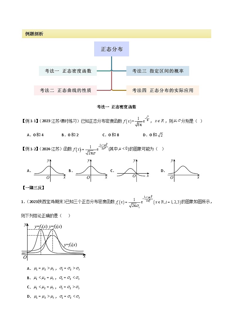 人教版高中数学选择性必修三 精讲精练7.5 正态分布（原卷版）第2页