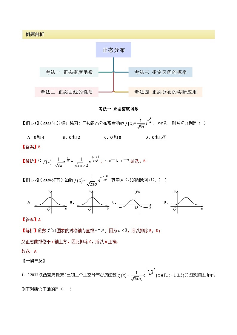 人教版高中数学选择性必修三 精讲精练7.5 正态分布（解析版） 第2页