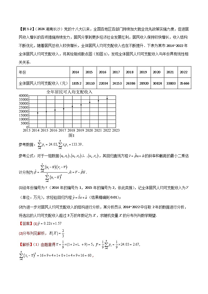 人教版高中数学选择性必修三 精讲精练8.2 一元线性回归模型及应用（2份，原卷版+解析版）03