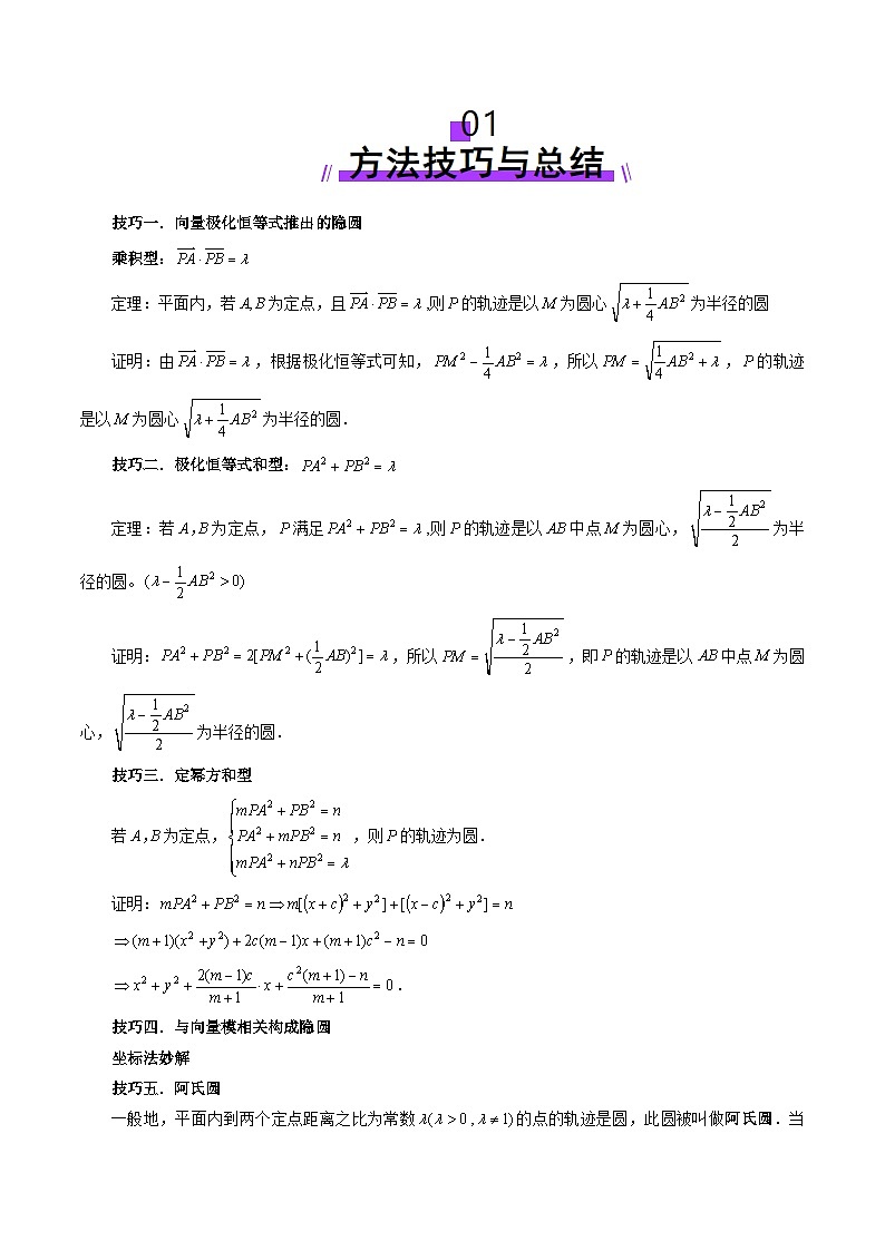 重难点突破02 向量中的隐圆问题（五大题型）-2025年高考数学一轮复习讲练测（新教材新高考）02