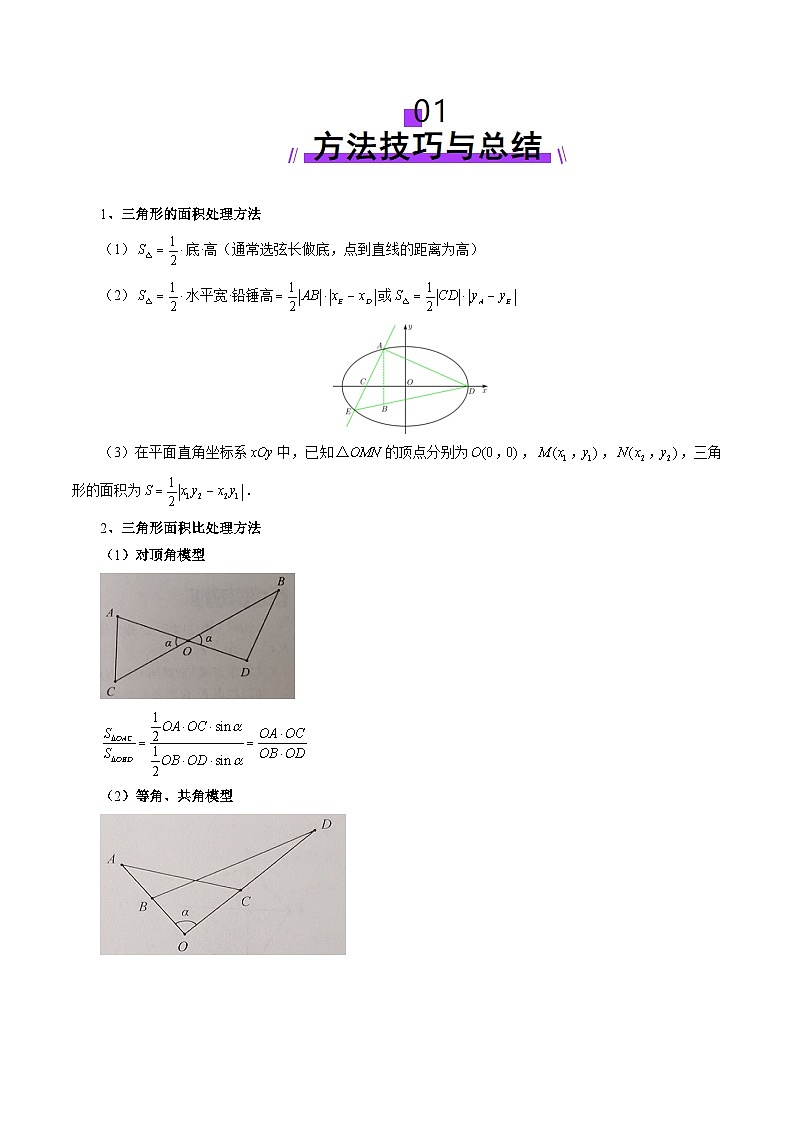重难点突破07 圆锥曲线三角形面积与四边形面积题型归类（七大题型）（解析版）第2页