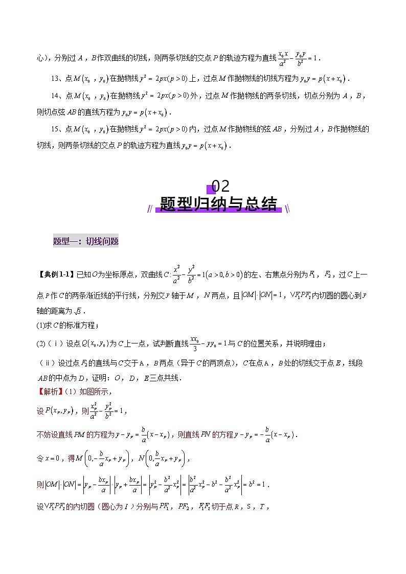 重难点突破13 切线与切点弦问题（五大题型）（解析版）第3页