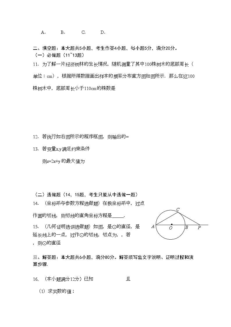 2022年广东省河源市龙川高三数学第一次月考文北师大版会员独享第2页