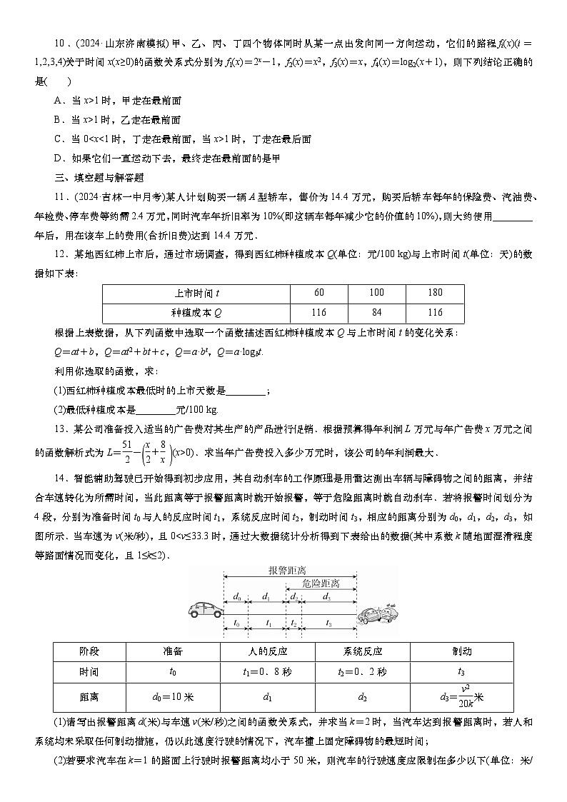 2025届高中数学一轮复习练习：第三章 限时跟踪检测(十五)　函数模型及其应用（含解析）第3页