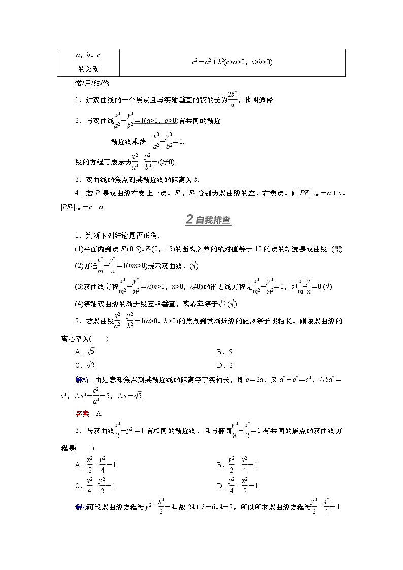 第九章　第七讲　双曲线(一)（课件+ 讲义+练习）-【知识梳理】2025年高考数学一轮复习知识梳理02