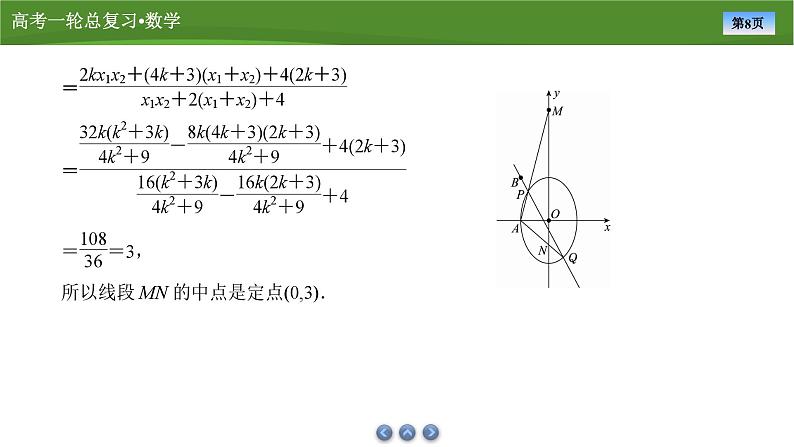 2025届高中数学一轮复习课件：第九章　第11讲　第3课时定点、定值问题（共40张ppt）第8页