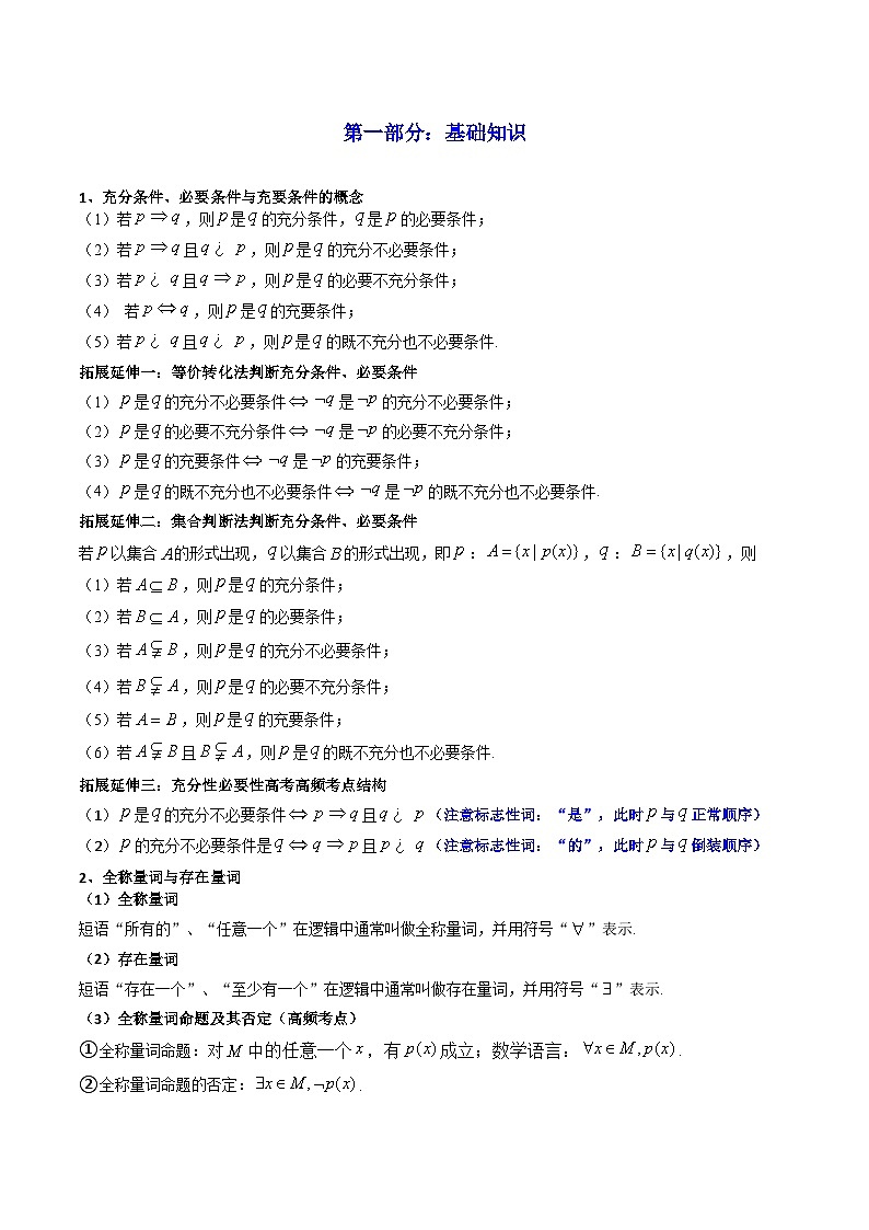 2025高考数学一轮复习讲义(新高考通用版)第02讲常用逻辑用语(知识+真题+6类高频考点)(精讲)(学生版+解析)第2页