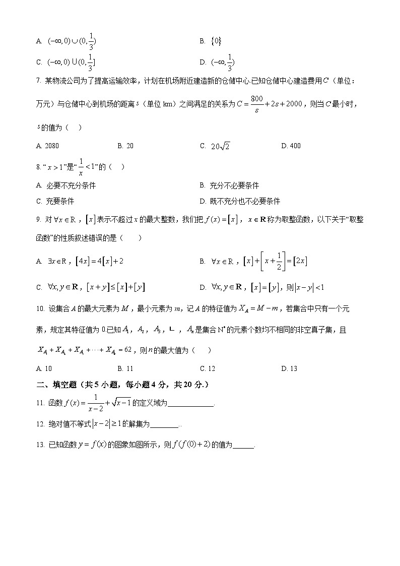 北京市第十九中学2024-2025学年高一上学期11月期中考试数学试题 Word版无答案第2页
