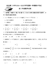 吉林省延边朝鲜族自治州延吉市延边第二中学2024-2025学年高二上学期11月期中数学试题