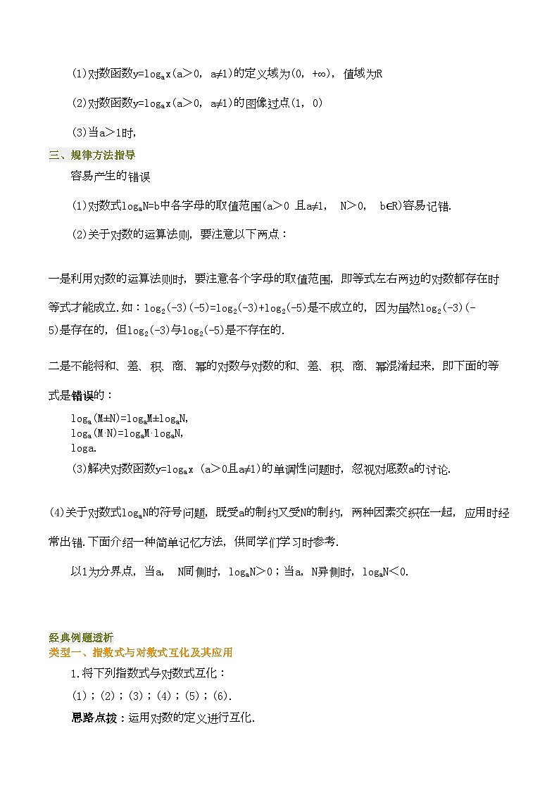 2022年高中数学对数与对数函数及经典题试题新人教A版必修1第3页