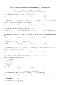 2024～2025学年四川成都金牛区成都外国语学校高二(上)期中数学试卷[原题+解析]