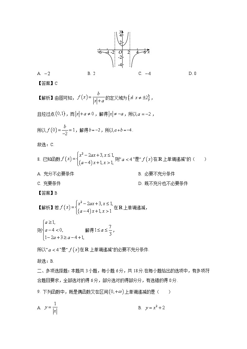 河北省张家口市2024-2025学年高一上学期期中考试数学】试卷（解析版）第3页