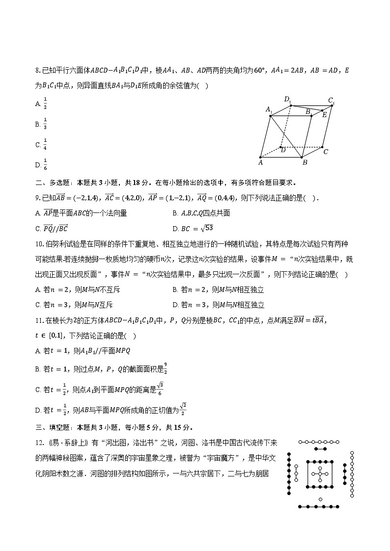 2024-2025学年广东省佛山市顺德区北滘中学高二（上）月考数学试卷（10月份）（含答案）第2页