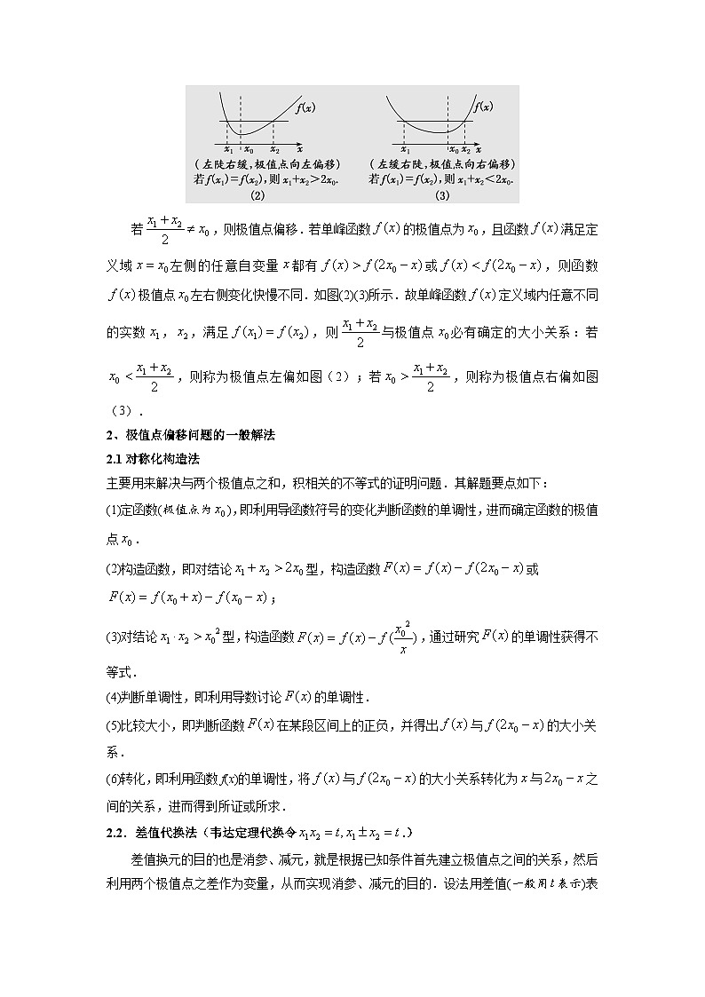 专题10 利用导函数研究函数的极值点偏移问题 (典型题型归类训练) (解析版）第2页