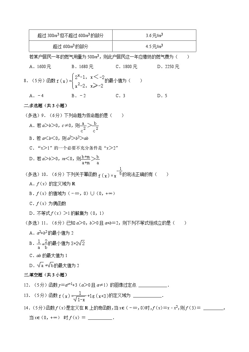 2024-2025学年广东省广州市华美英语实验学校高一（上）期中数学试卷02