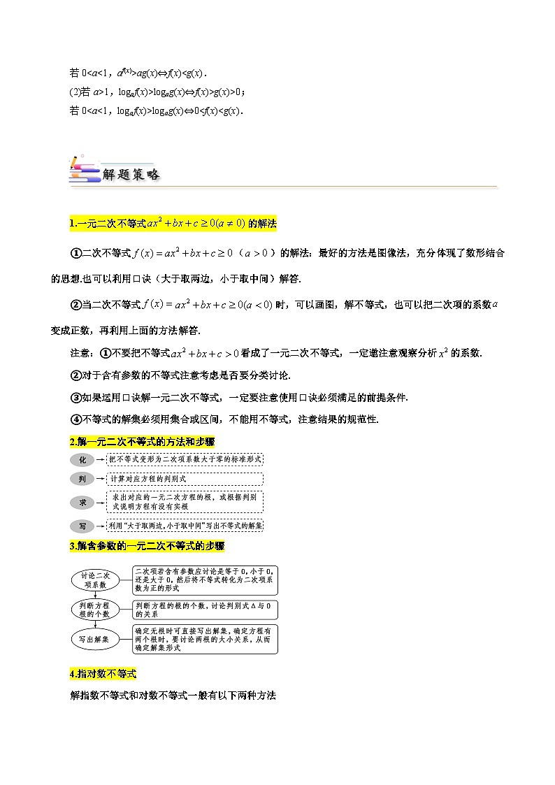 2025高考数学【考点通关】考点归纳与解题策略考点04一元二次不等式与其他常见不等式解法6类常见考点全归纳(原卷版+解析)第3页
