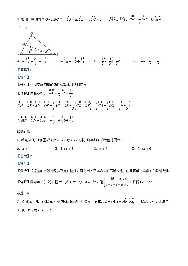 精品解析：山西省大同市平城区恒德学校2024-2025学年高二上学期11月期中考试数学试题02