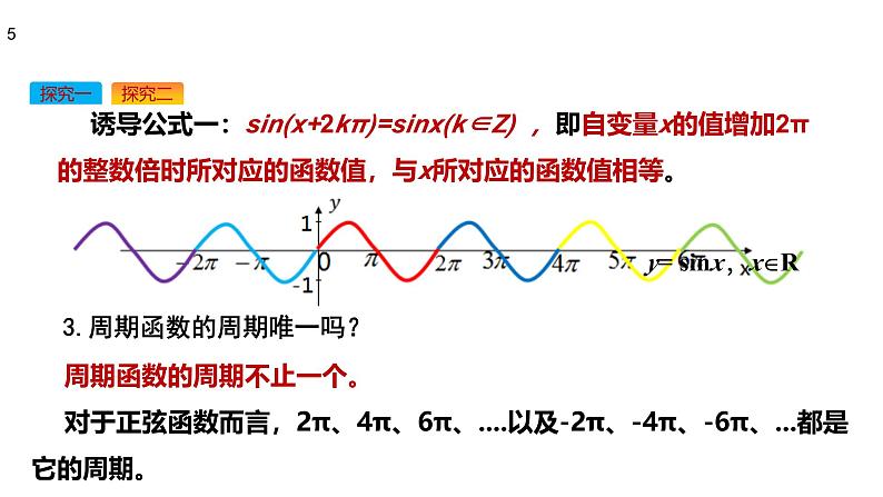 高中数学人教A版必修第一册《5.4.2正弦函数、余弦函数的性质》课件第5页